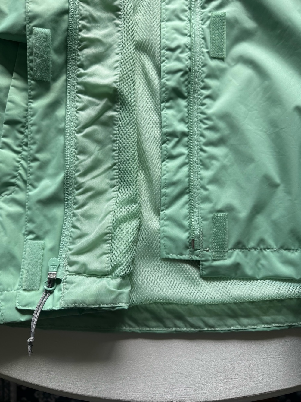 Columbia Women's Light Mint Green Hooded Waterproof Jacket - Picture 8 of 13